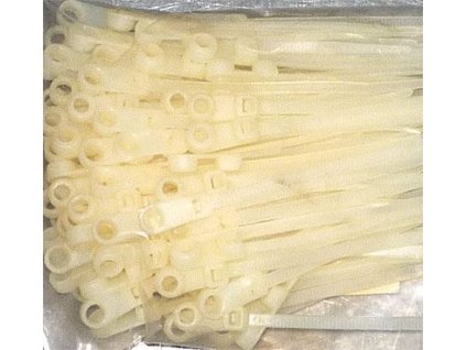 Stahovací páska s očkem 3,6x100mm bílá, balení 100ks