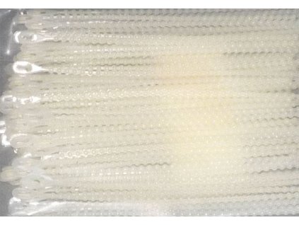 Stahovací knot kuličkový 150mm bílý, balení 100ks