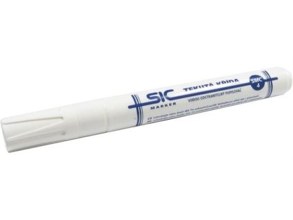 Vodou odstranitelný popisovač  bílý SIC Marker SMC4