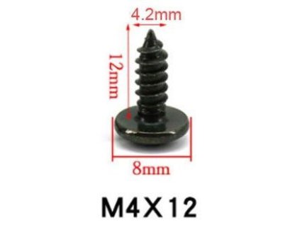 Vrut M4x12, balení 0,5kg, cca 300ks