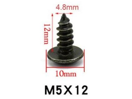 Vrut M5x12, balení 0,5kg, cca 260ks