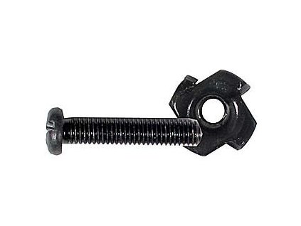 Šroub M5x25mm černý se samořeznou maticí