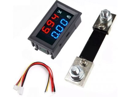 Ampérmetr / voltmetr panelový 100V 0-10A 0-100A DC DSN VC288