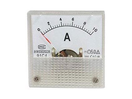 Analogový panelový ampérmetr 91C4 10A DC, včetně bočníku