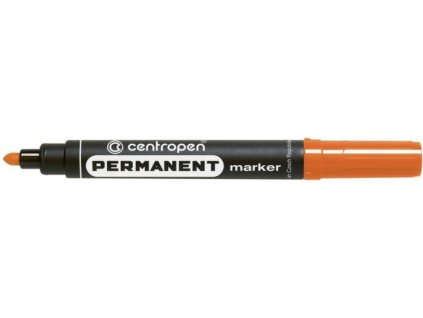 Popisovač permanentní Centropen 8566, kulatý hrot, 2,5 mm, oranžový