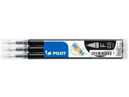 Náplň Pilot Frixion Ball, 0,5 mm (F), černá, 3 ks