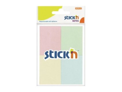Bloček samolepicí 38x51 mm, 4 pastelové barvy, 50 lístků