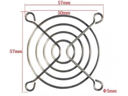 Mřížka ventilátoru 60x60mm kovová