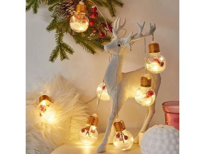 Vánoční dekorativní osvětlení  3m, 10LED, teplá