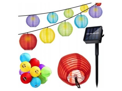 Solární dekorační řetěz girlanda 3 m 2V IP44