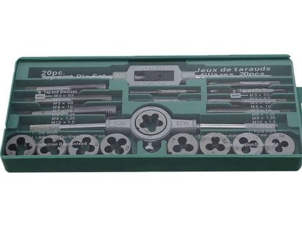 Závitníky a závitová očka, sada 20ks, M3-M4-M5-M6-M7-M8-M9-M10-M12