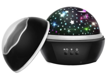Projektor noční oblohy Deluxe černý