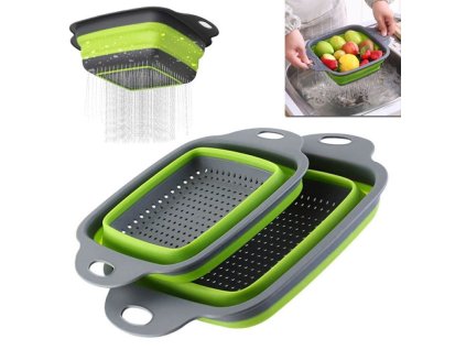 Skládací silikonový cedník 2 ks