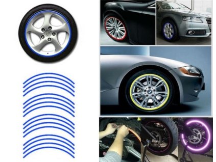 Reflexní pásky na kola, modrá