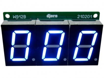 Digitální počítadlo 3místné modré   STAVEBNICE