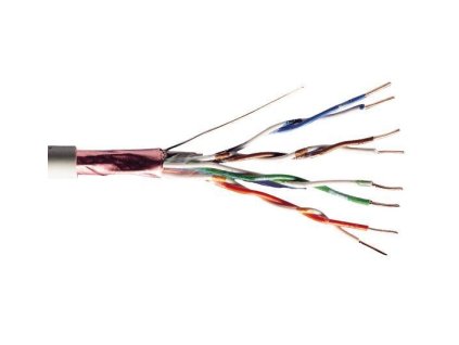 Kabel UTP Cat5e 4x2, šedá, drát
