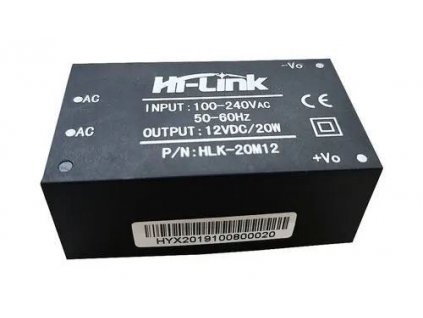 Spínaný zdroj Hi-Link HLK-20M12 20W 12V/1,6A