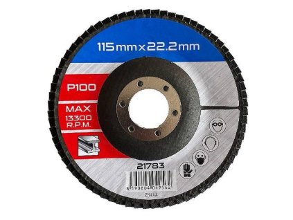 Kotouč lamelový brusný na kov, dřevo Ø 115 x 22,2 mm, zrnitost 100