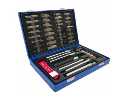 Sada modelářských řezacích nožů+ lepidlo, 51ks