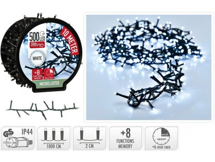 HOMESTYLING Vánoční světelný řetěz studená bílá 500 LED / 10 m KO-AX8521000