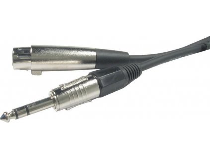 Kabel XLR 3P zdířka - Jack 6,3 stereo, 2m, OFC kabel 6mm