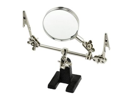 Držáček s lupou-třetí ruka, lupa 60mm, zvětšení 5x