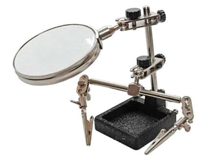 Držáček s lupou - třetí ruka, lupa 89mm