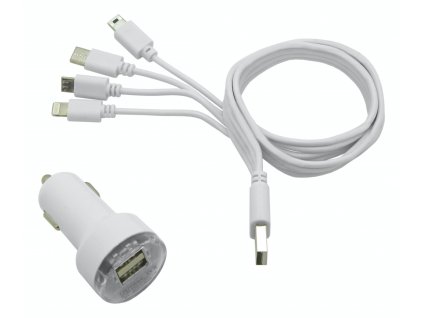 Nabíječka telefonu 12V 2,1A (Iphone, miniUSB, microUSB, USB-C)