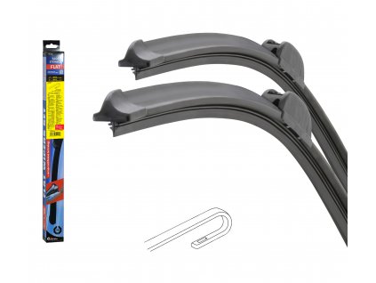 Stěrače FLAT SET (HOOK) 510+510mm FEL