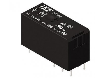Relé CY115F-2C 12VDC, 2x spínací.kontakt 250V/8A