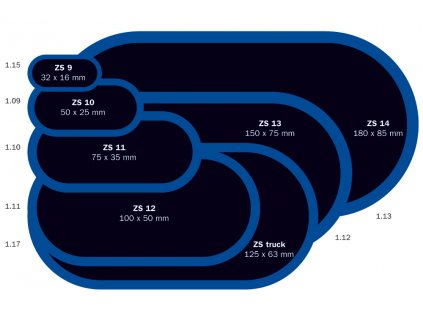 Záplata ZS 9 na opravu duší - 32x16 mm - 1 kus - Ferdus 1.15