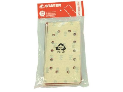 Papír brusný k bruskám LOM 185, 93 x 186 mm - zrno 150, 10 ks, STAYER