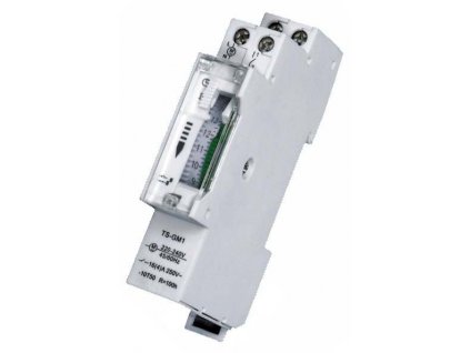 Spínací hodiny 230V, TS-GM1, mechanické, 24h na DIN lištu