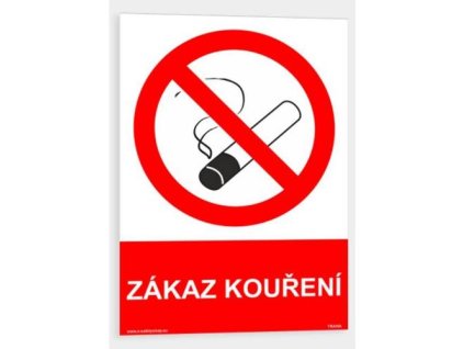 Tabulka bezpečnostní - plast A4 "Zákaz kouření