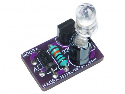 Indikátor 230V AC LED bílá v.2  STAVEBNICE