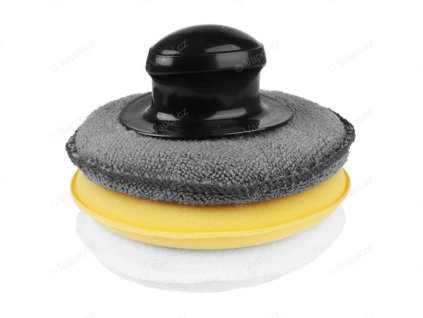 Houby na leštění z mikrofáze 12,5 x 2 cm, 5 ks, s držákem na suchý zip, Carmotion