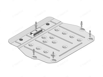 Ocelový kryt motoru a převodovky Toyota Highlander 2,5 HYBRID 2019- (pro originální plastový kryt)