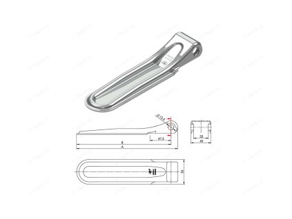 Pant bočnice ZW-01.270A délka 270 mm, čep 12,5 mm SPP