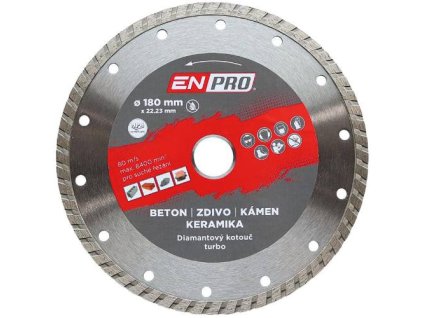 Kotouč diamantový turbo Ø 180 x 1.6 x 22.3 mm, ENPRO