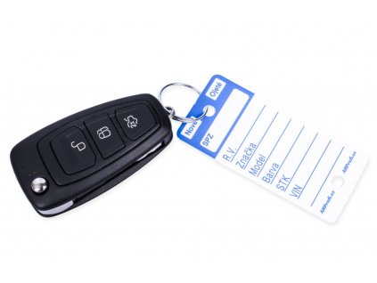 Modré PLUS plastové visačky na klíče 250ks - 434010011