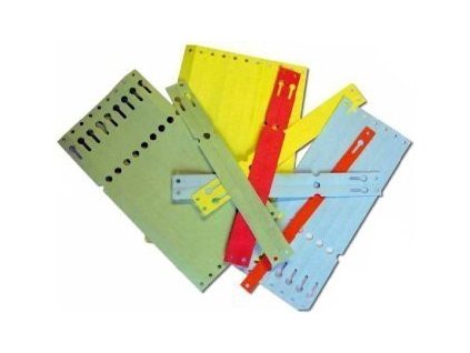 Oranžové papírové visačky na klíče XL 500 ks - 434030083