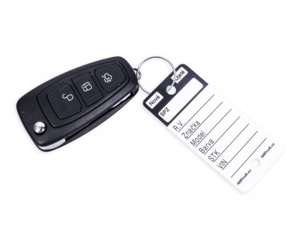 Černé PLUS plastové visačky na klíče 250ks - 434050011