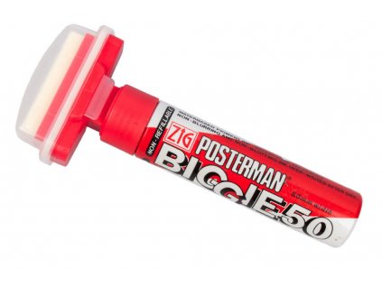 Fixy na sklo voděodolné Posterman Biggie - 50 mm - červený - 458020120