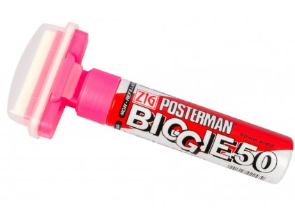 Fixy na sklo voděodolné Posterman Biggie - 50 mm - růžová fl. - 458050110