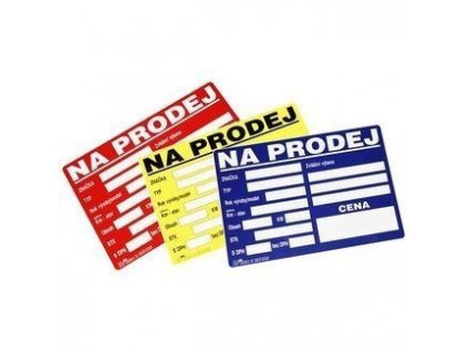 Štítek plastový \"NA PRODEJ\" - modro/bílý - 724250300
