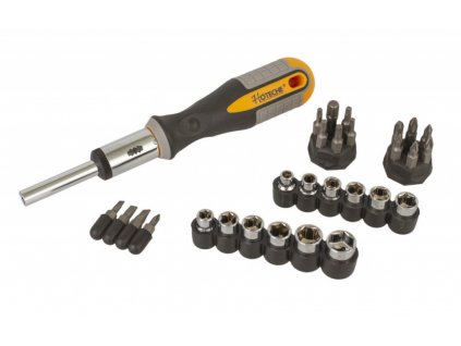 Ráčnový šroubovák s bity 34 ks - HT250534