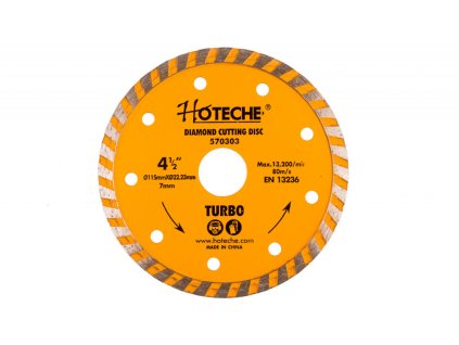 Diamantový řezný kotouč 115 mm, TURBO - HT570303