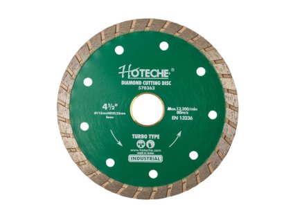 Diamantový řezný kotouč, TURBO, 115 mm - HT570363