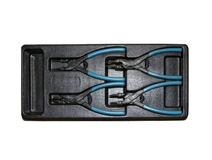 Sada kleští na pojistné kroužky ve výplni do dílenského vozíku, 4 díly - VV004KS01