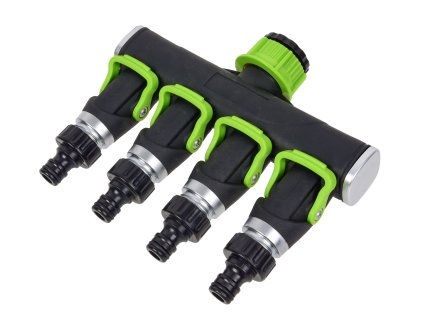 Čtyřcestný rozdělovač pro zahradní hadice, 3/4" - TC621311